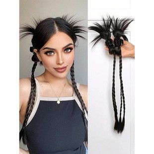 2Pcs/Set Wig Hair Synthetic Claw Clips Ponytail Hair Accesso