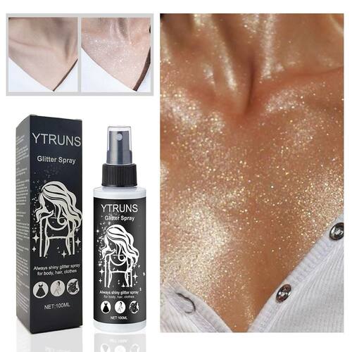 100ml high gloss glitter spray, can be used for body/hair/cl