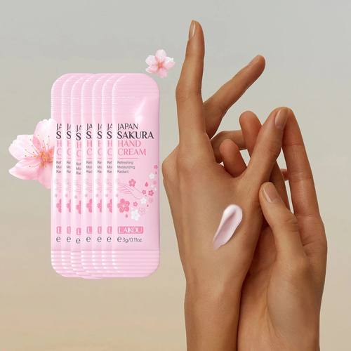 7pcs Collagen Sakura Hand Cream Skin Soften Nourish Care Dee