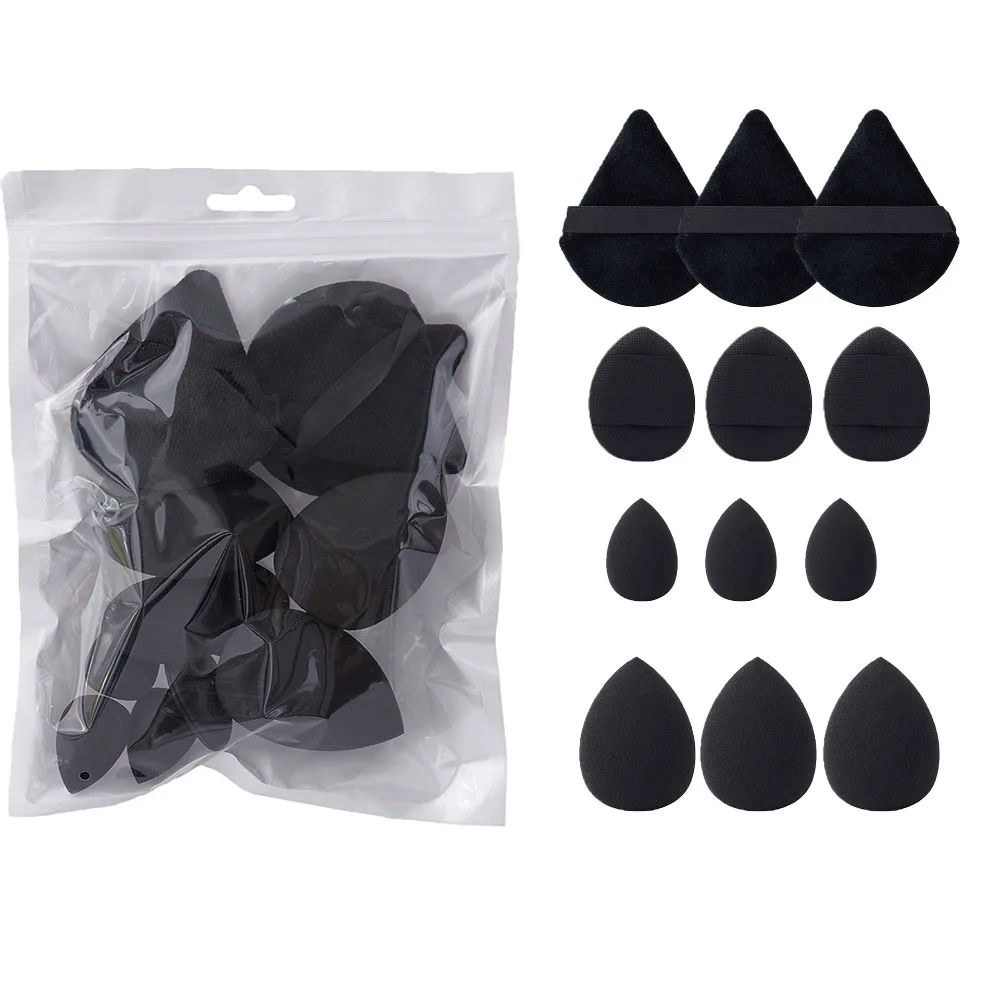 12pcs Soft All-Purpose Makeup Sponge Set Dry Wet Dual Use Be