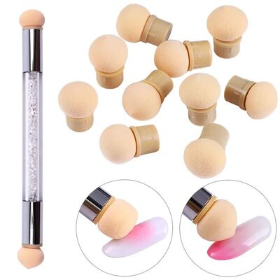 Double-ended Gradient Shading Pen Dotting Brush Head Sponge