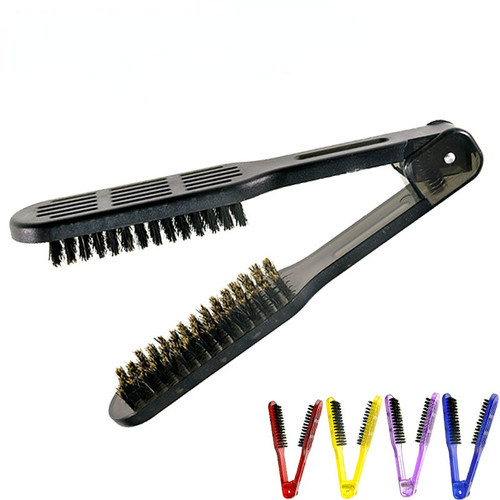 Ceramic Straightening Comb Double Sided Hair Brush Clamp Hai
