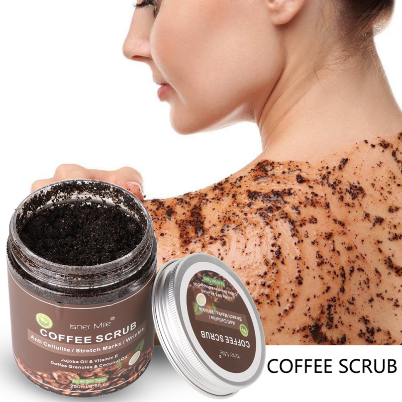 250ml Coffee Body Scrub Exfoliators Cream Facial Dead Sea Sa