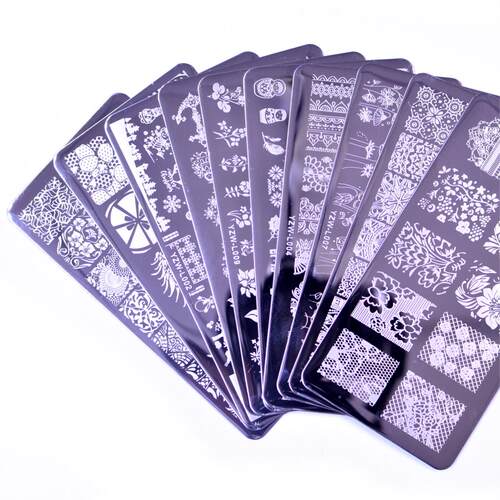 New Designs Rose Flower Nail Art Stamp Template Flower Manda