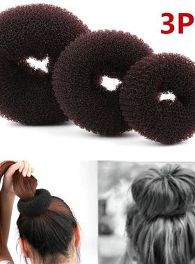 3Pcs Size S/M/L Women Lady Donut Hair Ring Bun Accessories S