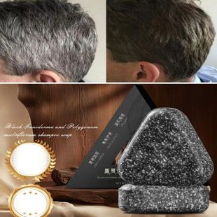 Black Hair Anti-Grey,Reverse White Hair Solid Shampoo Soap B