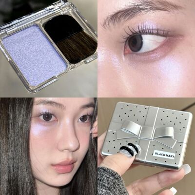 With Brush Bowknot Face Brighten Highlighter Sparking Shine