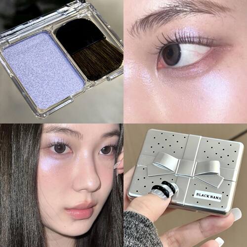 With Brush Bowknot Face Brighten Highlighter Sparking Shine