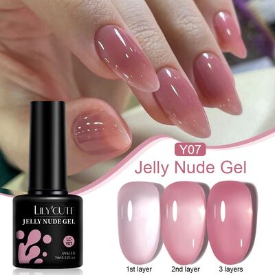 7ML Jelly Nude Gel Nail Polish Pudding Translucent Color Gel