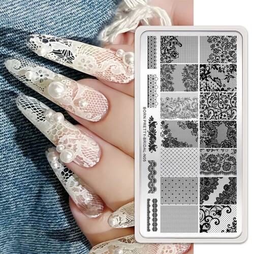 Nail Stamping Plates for Design French Nail Art Templates Pr