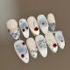 Cherr Handmade 10Pcs Almond Press French Cover Nails Full