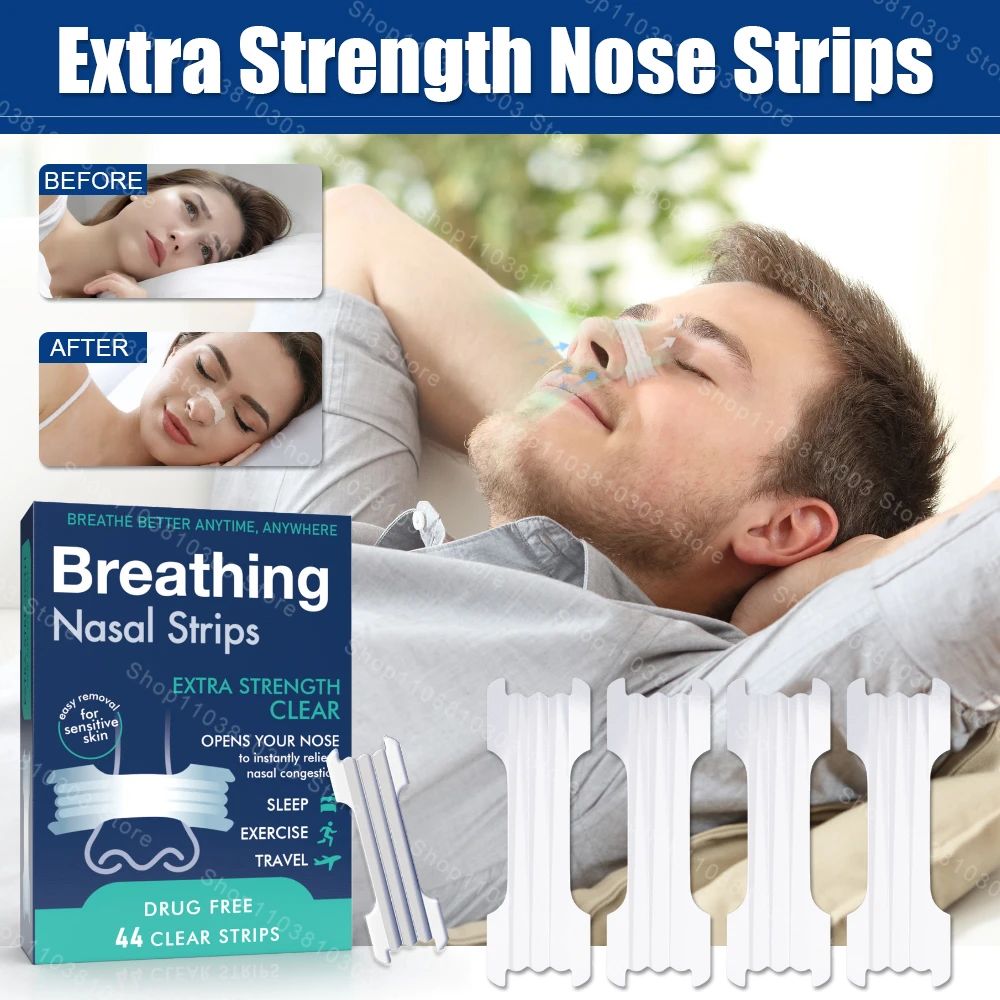 44/200PCS Breathing Nose Strips Extra Strength Sport Nasal S