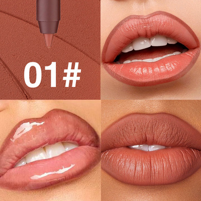 10 Color Lipliner High Pigment Matte Waterproof, Natural Sha