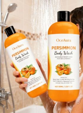 Persimmon Fresh Shower Gel Plant Extract Gentle Cleansing Mo