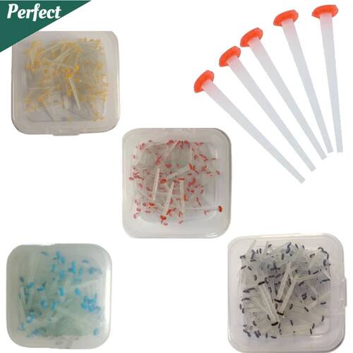 100pcs/box Dental Fiber Posts Straight Screw Quartz Glass Fi