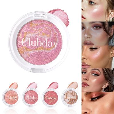 5 Colors Blush Palette Pearlescent Brightening Powder Cheek