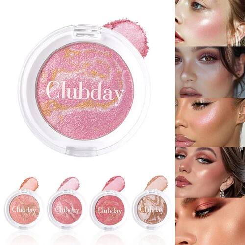 5 Colors Blush Palette Pearlescent Brightening Powder Cheek