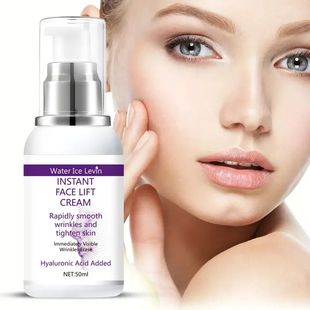 Instant face lift cream with hyaluronic acid for wrinkles. F