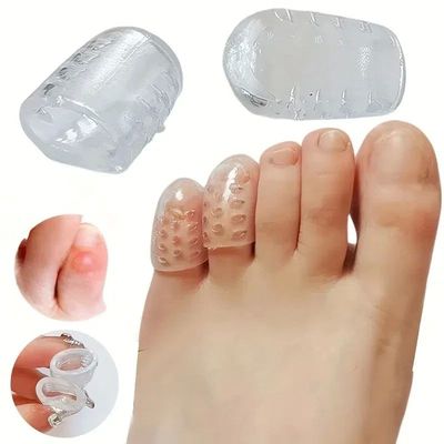 Silicone Finger Toe Cap Protector Cover Thumb Sleeve Corn Bl