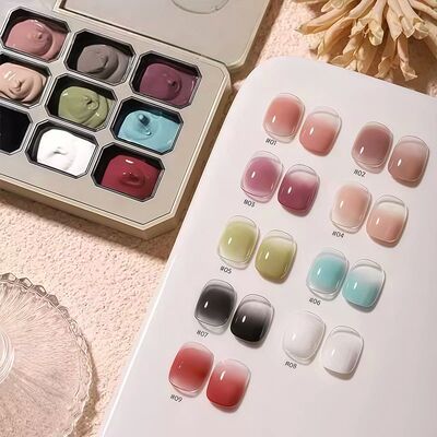 9-color solid gradient high-saturation blush nail polish, Fr