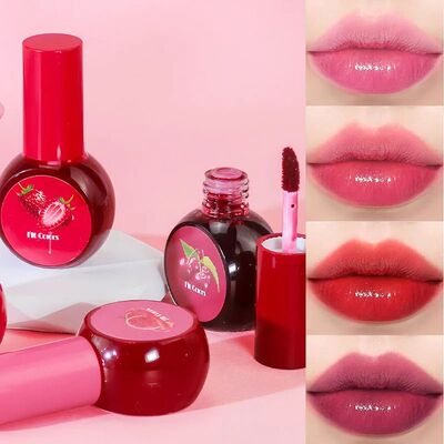 Fruit Juice Red Lip Tint Mirror Water Light Liquid Blush Moi