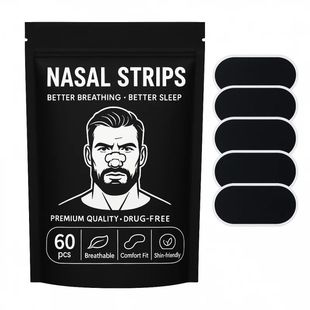 60pcs Anti-snoring mouth and nose strips, sleep tape, transp