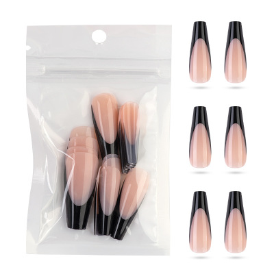 Full Cover French Nails Press on Tips Coffin False Acrylic