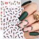 Desi Nail Christmas 2pcs Xmas Holly Stickers Leaf Art Flower