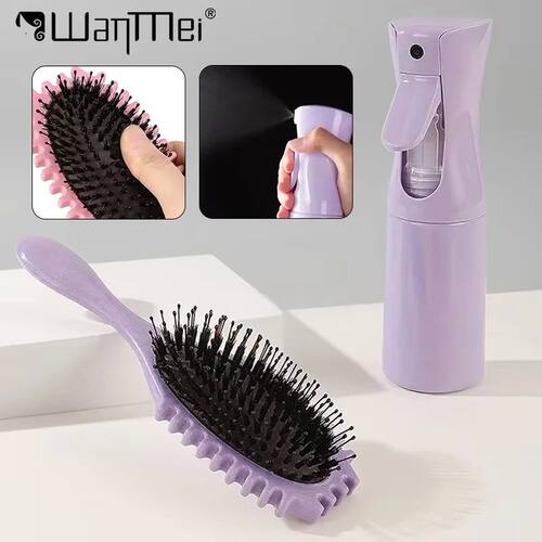 2pcs/set Curls Define Hairbrush with 200ML Mist Water Spray