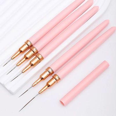 5 Pcs Nail Art Liner Brushes Set Elongated Lines Striping Dr