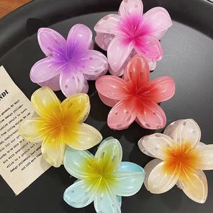 Accessories 8cm Style Beach Set Hair Flower Gradient New