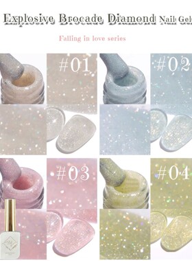 1-8pcs ZH Summer Gel Nail Polish Beauty Honey Blue Pink Nail
