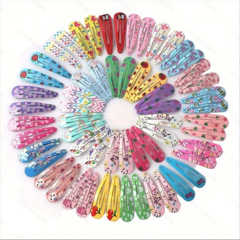 10/ 20PCS MIXED COLOR PRINT BB CLIP BROKEN HAIR CARD - DO NO