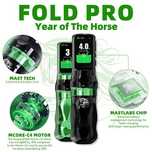 Dragonhawk Fold Pro Year of The Horse Tattoo Machine Pen 7 S