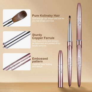 Brush Hair Bristles Kolky Shaped Nail Round Acrylic