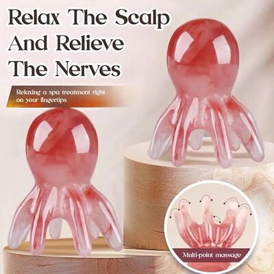 Octopus Head Massager Comb Head Meridian Manual Acupressure