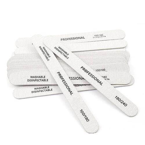 10/25/50Pcs Nail File 100/180/240 Wooden Sanding Buffer Bloc