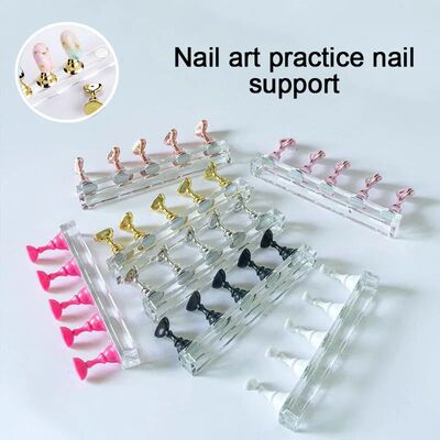 New 5pcs Magnetic Nail Stand Sample Nails Display Nail Polis