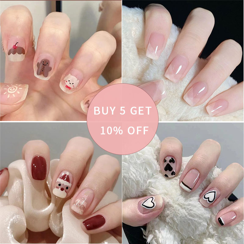 24pcs French Fake Nails Short Art Nail Tips Press Stick on F怎么看?