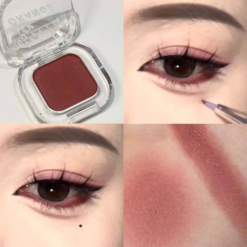 Monochrome Eyeshadow Palette Matte Wine Red Brown Eye Shadow