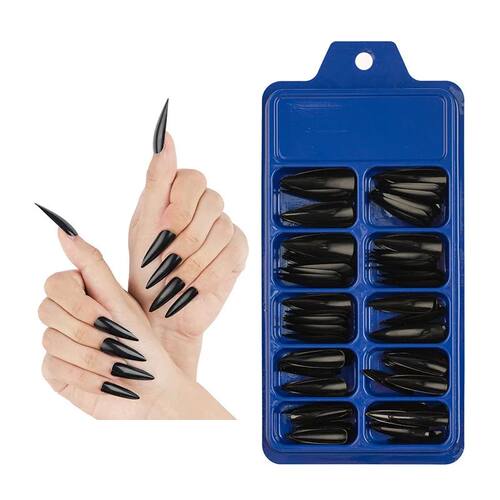 120 PCS/Box Solid Colour False Nail Tips Fake Nails Art Long