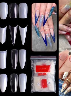 500Pcs/Bagged False Nail Tips Acrylic Practice Nail Capsules