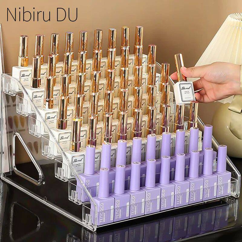 3/4/5/6/7 Layers Acrylic Nail Polish Display Rack Transparen