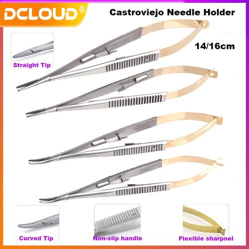 1Pc Dental Orthodontic Castroviejo Needle Holders with Lock