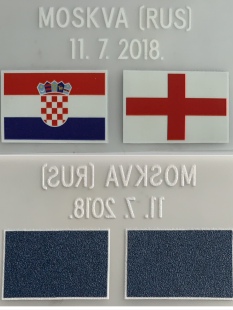 克罗地亚2018世界杯落场球员版对赛字MDT 半决赛用 原装背胶白边