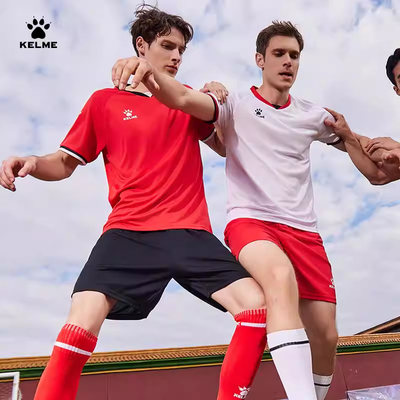 卡尔美短袖足球服套装成人8551ZB11084比赛训练透气球衣男可定制