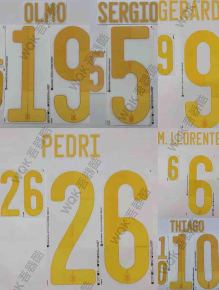 西班牙队2021欧洲杯主场印字 多选 佩德里 欧国联可用dekographic