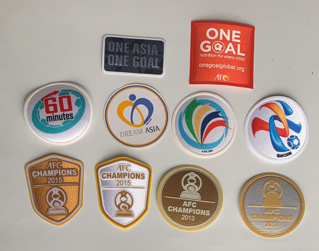 亚冠2021赛季臂章 往季卫冕金章onegoal章 元年2013 2015 至2020