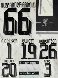 英超利物浦2526赛季客场杯赛印字 正品 2324 2425通用 若塔萨拉赫