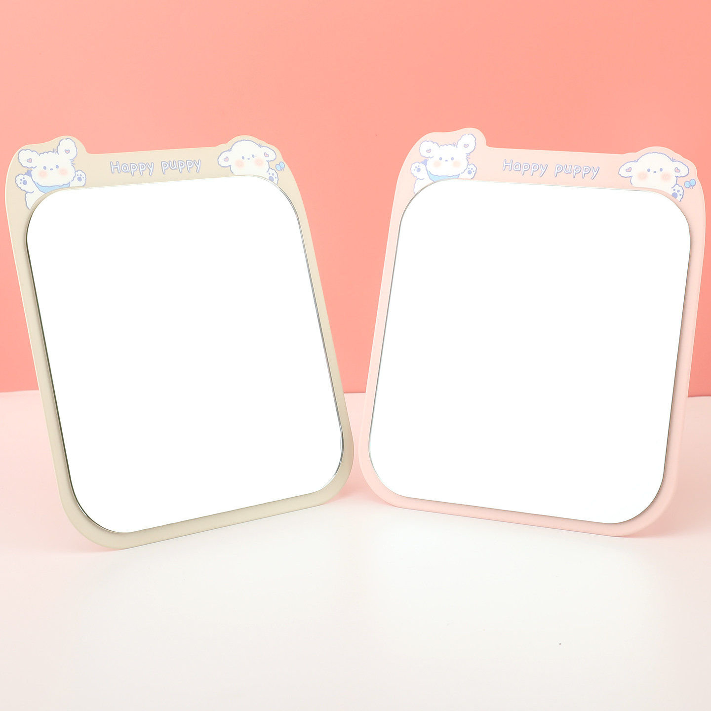 台式化妆镜卡通镜子梳妆镜可挂浴室洗漱宿舍折叠镜子挂墙台式萌镜